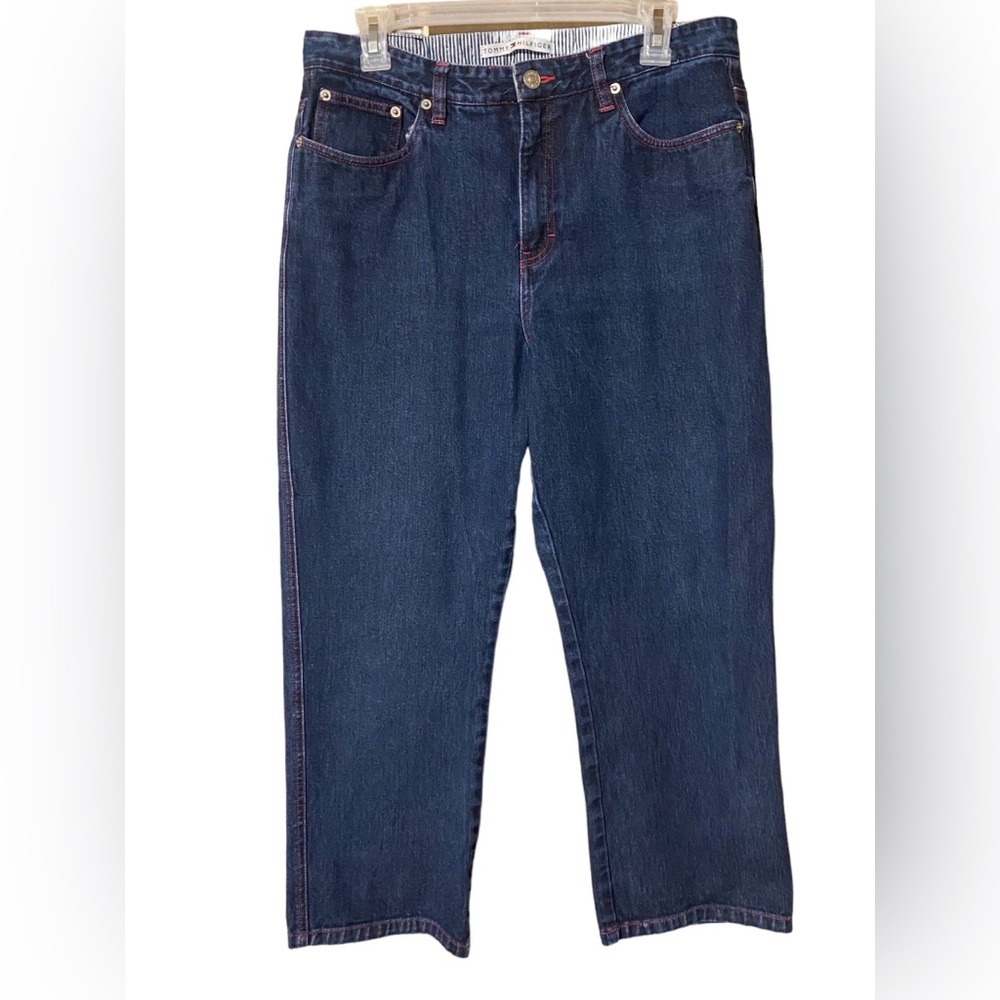 Vintage Tommy Hilfiger Cropped Ankle Jeans Women’s 14 Blue Denim 100% Cotton Y2K